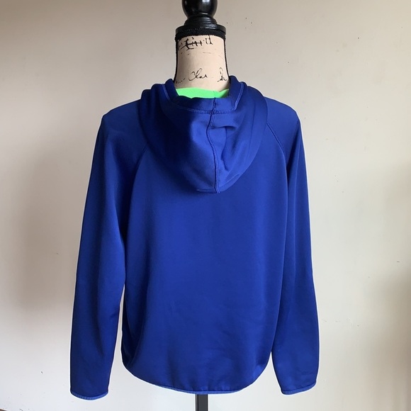 Nike Therma Fit Royal Blue Hooded Pullover Top - Picture 4 of 14